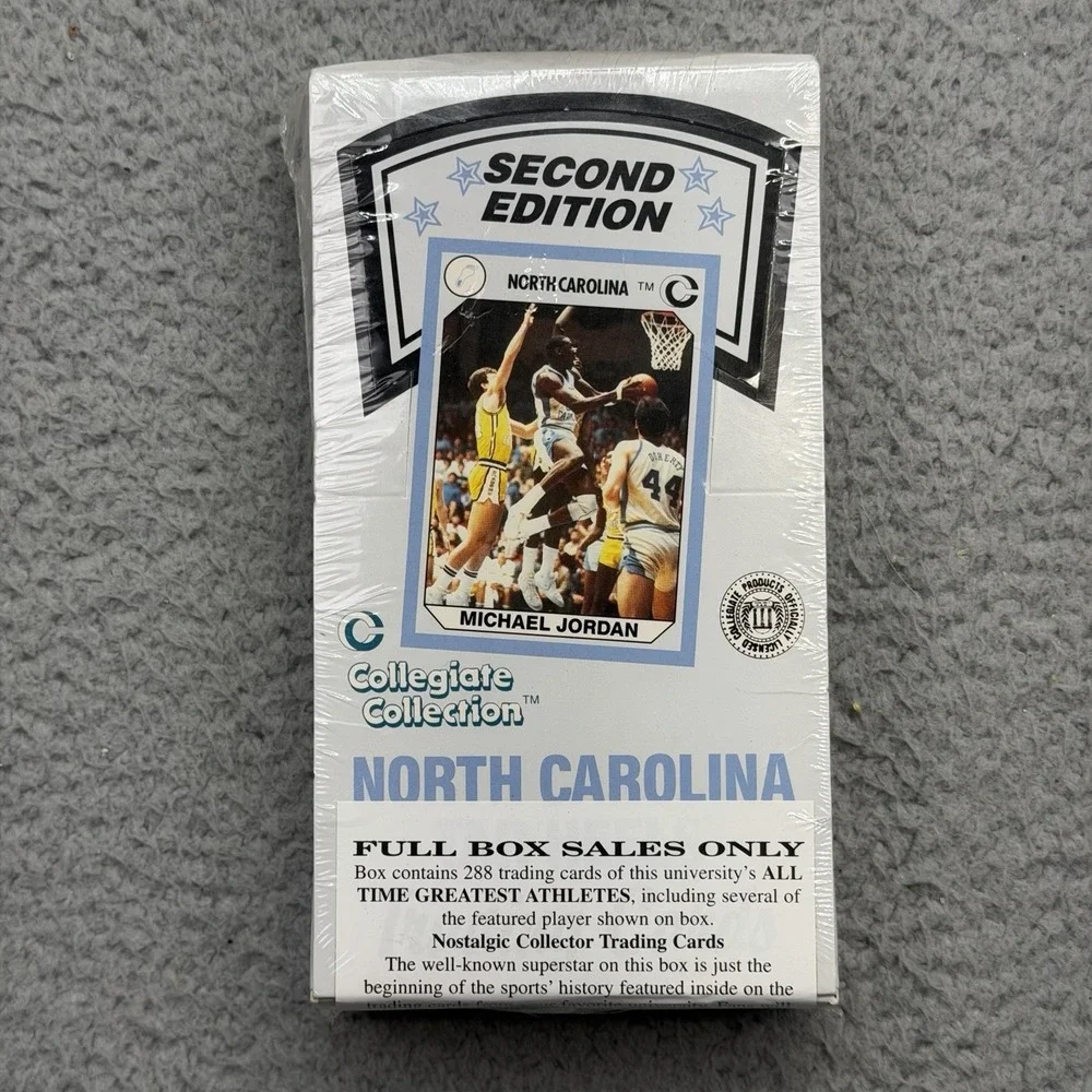 NISP Collegiate Collection Second Edition UNC Michael Jordan 288 Cards Full Box